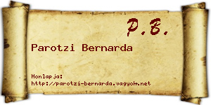 Parotzi Bernarda névjegykártya